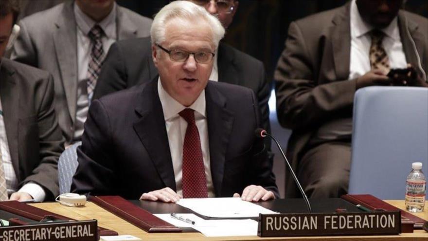 El embajador permanente de Rusia ante la ONU, Vitali Churkin.