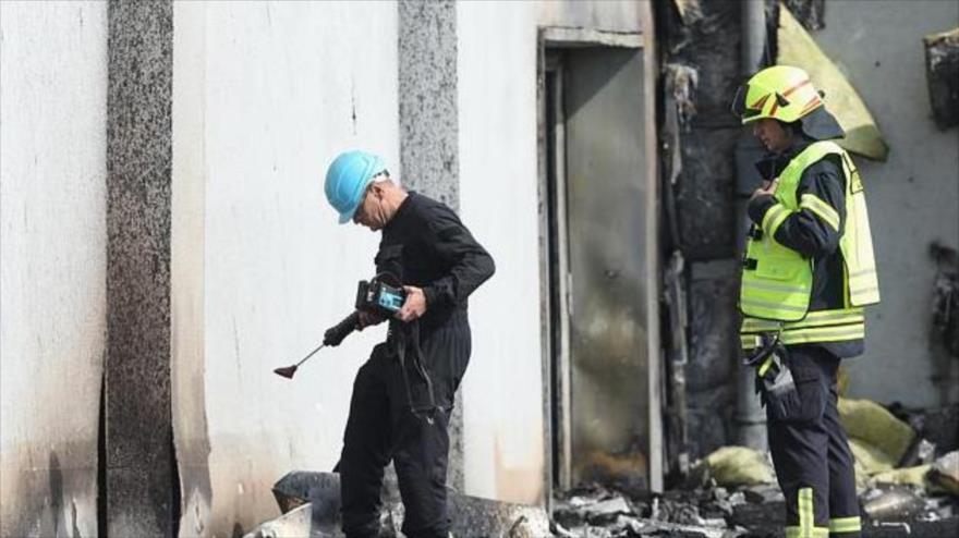 Policía está investigando sobre un incendio provocado en una vivienda temporal para los refugiados en Alemania. 