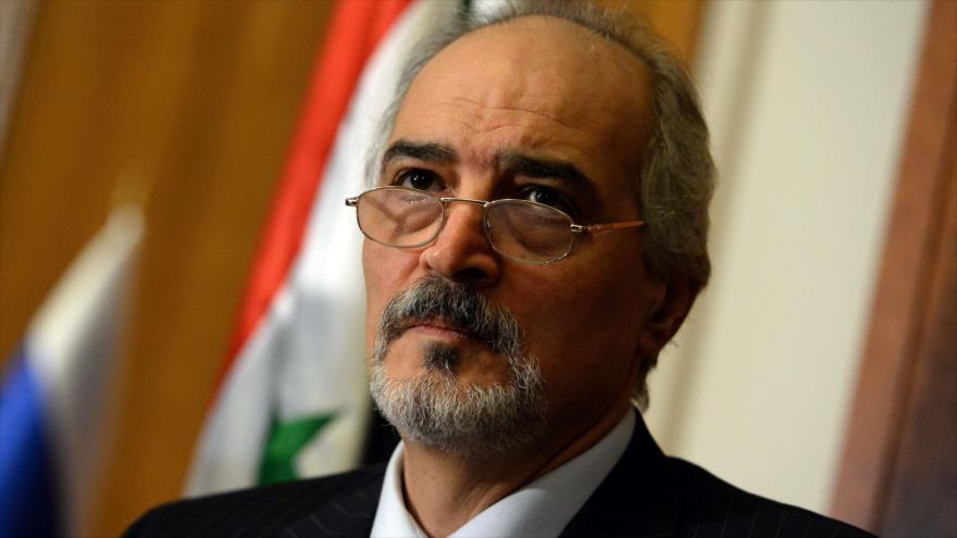 El embajador de Siria ante las Naciones Unidas, Bashar al-Yafari.