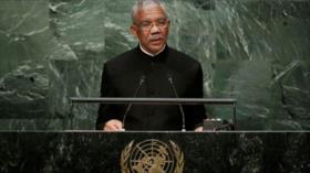 Presidente de Guyana acusa a Venezuela en ONU