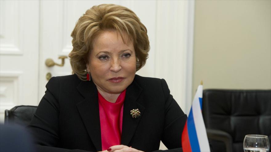La presidente del Senado de Rusia, Valentina Matvienko.