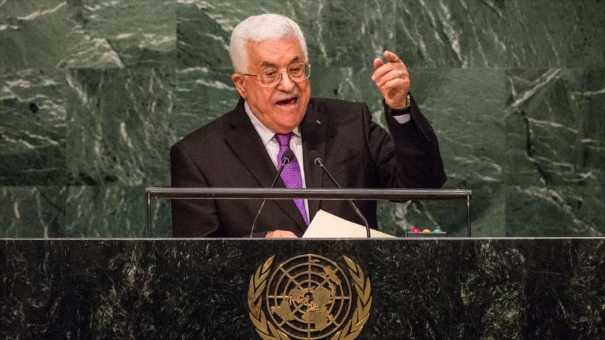 Presidente palestino, Mahmud Abás, ofrece su discurso ante la Asamblea General de las Naciones Unidas. 30 de septiembre de 2015
