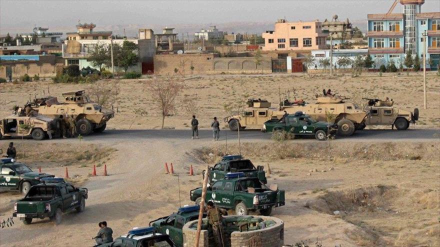 Fuerzas afganas estacionadas en la norteña ciudad de Kunduz.