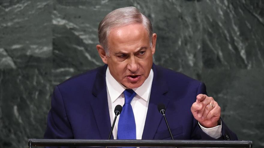 El primer ministro israelí, Benyamin Netanyahu, ofrece discurso durante la 70ª Asamblea General de las Naciones Unidas (AGNU). 1 de octubre de 2015.