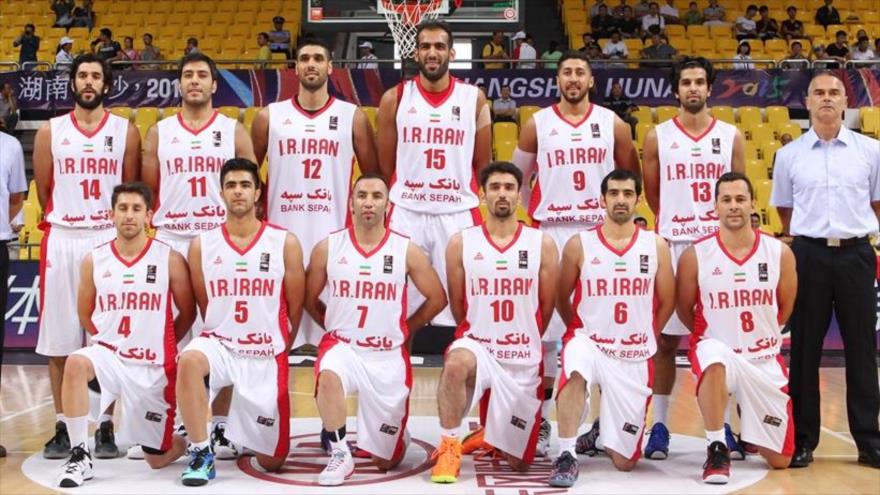 La selección nacional de baloncesto de Irán.