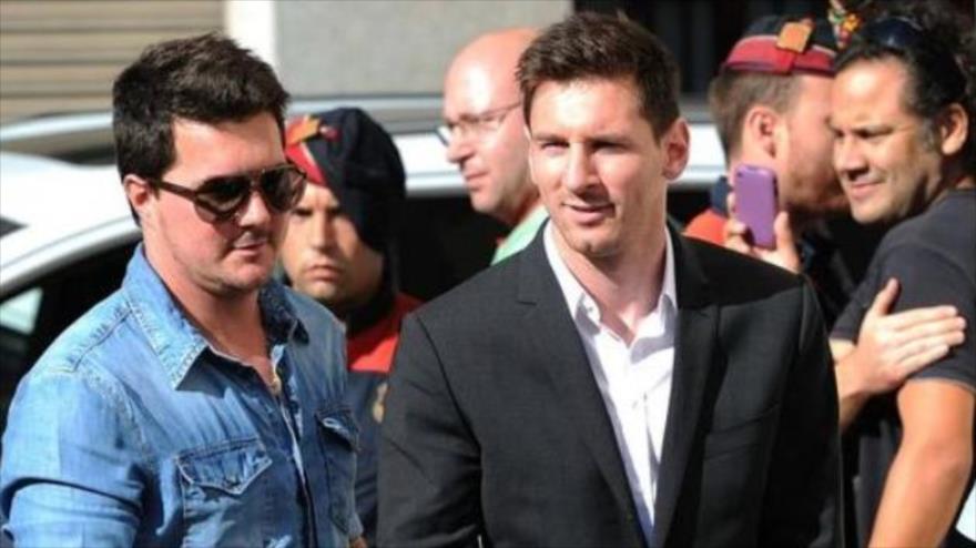 Matías Messi (izqda.) y Lionel Messi.
