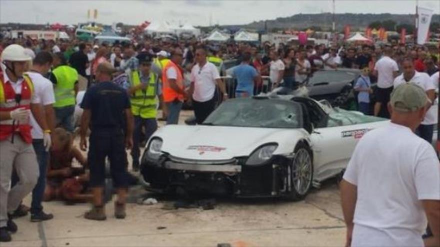 Accidente en exhibición automovilística deja al menos 26 heridos en Malta. 4 de octubre de 2015