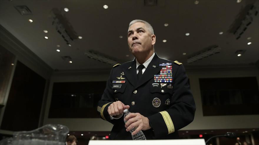Jefe estadounidense de las fuerzas de la Organización del Tratado del Atlántico Norte (OTAN) en Afganistán, el general John Campbell.