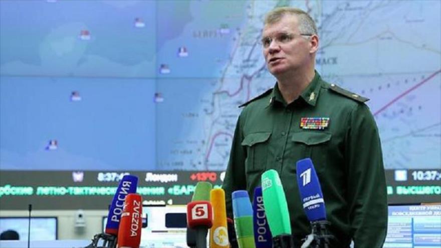 El portavoz del Ministerio ruso de Defensa, Igor Konashenkov.