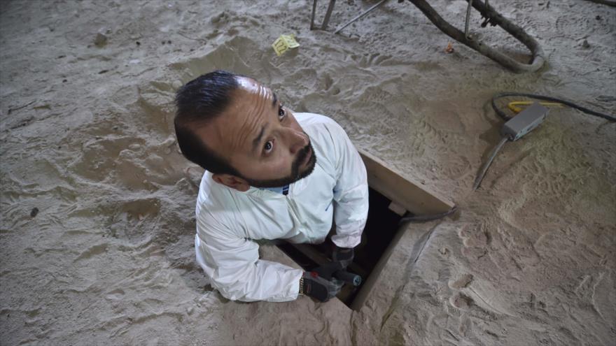 Túnel a través del cual el narcotraficante mexicano Joaquín ‘El Chapo’ Guzmán se fugó de un penal federal de máxima seguridad, ubicado en el Altiplano, estado de México (capital).