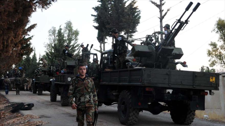 Soldados del Ejército sirio, en un lugar no revelado de la zona occidental de Siria, 8 de octubre del 2015.