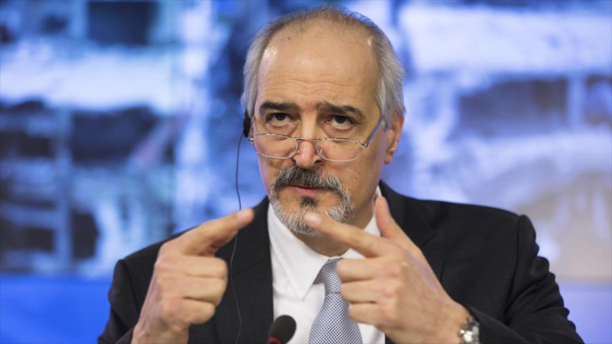 El embajador sirio ante la Organización de las Naciones Unidas (ONU), Bashar al-Yafari.