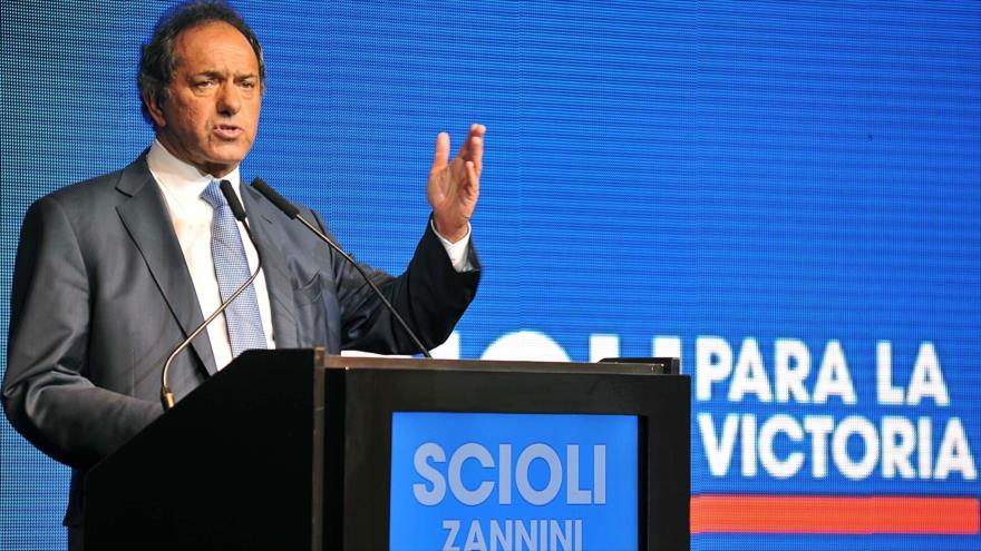 Daniel Scioli, el candidato del Frente para la Victoria (FpV) de Argentina.