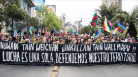 Policía de Chile reprime marcha de mapuches contra el colonialismo y el capitalismo
