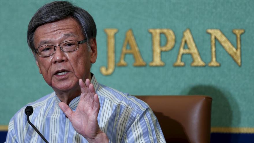 El Gobernador de Okinawa, sur de Japón, Takeshi Onaga.