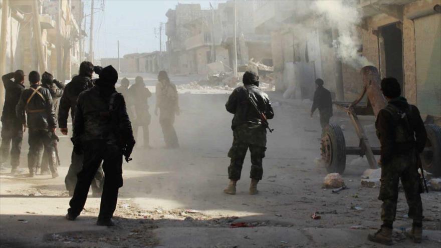 Integrantes del grupo terrorista Frente Al-Nusra.