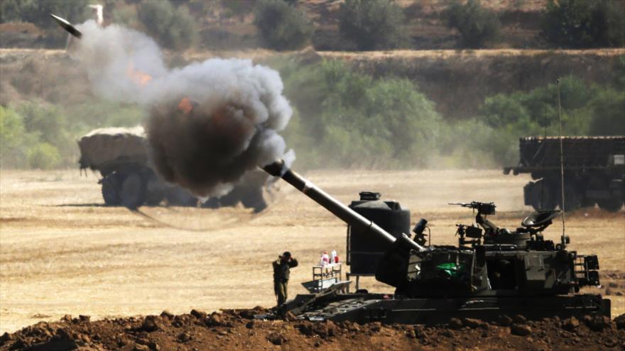 Una unidad de artillería israelí modelo M109A7 Howitzer, fabricado en Estados Unidos.