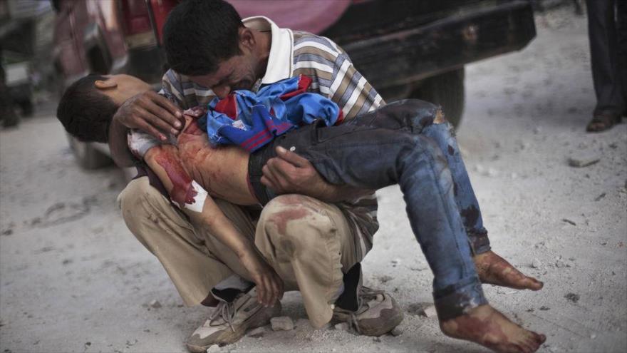 Niño muerto en la crisis siria.