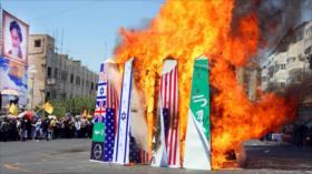 Iraníes se solidarizan con Palestina al grito de ‘¡Muerte a Israel!’