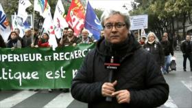 Franceses repudian política universitaria del Gobierno