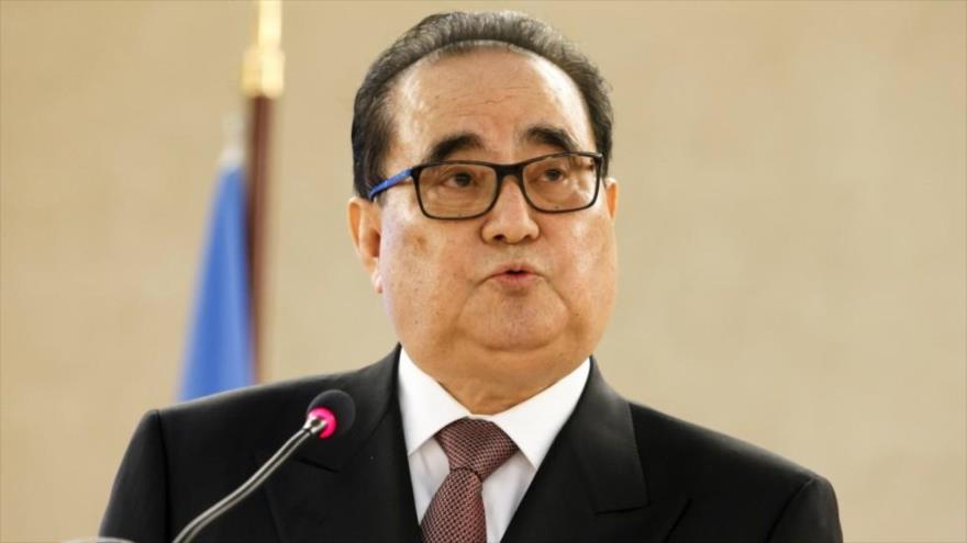 El ministro norcoreano de Asuntos Exteriores, Ri Su-yong.