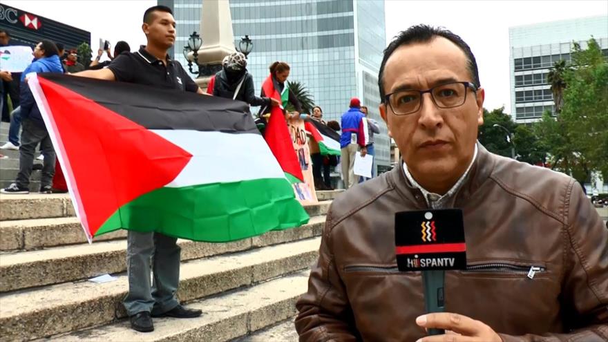 Mexicanos se unen a las manifestaciones de paz en Palestina