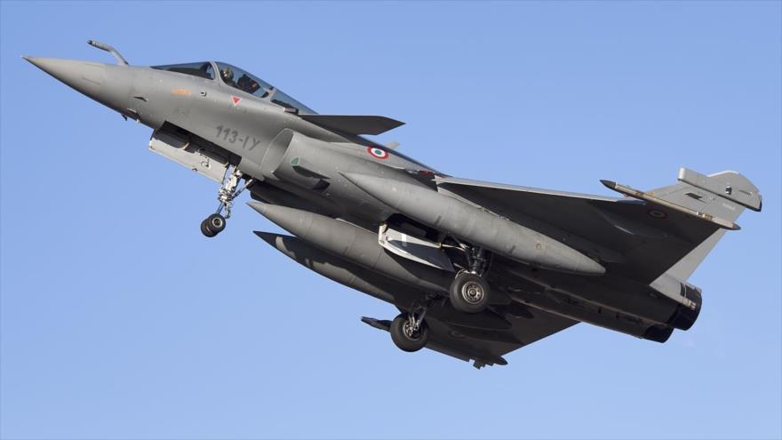 Avión de combate Rafale de la Fuerza Aérea de Francia.