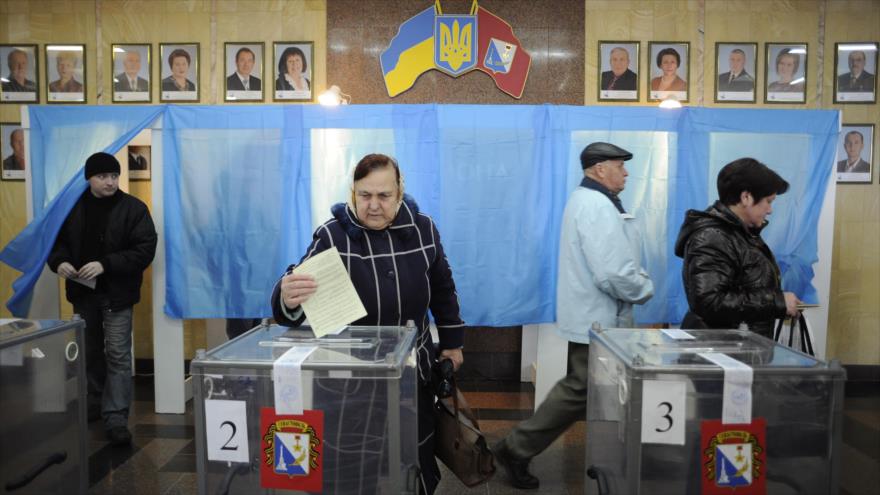 Un centro de votación donde se celebró el referéndum sobre la anexión de Crimea a Rusia.