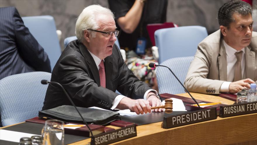 Vitali Churkin, embajador de Rusia ante la Organización de las Naciones Unidas (ONU).