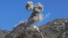 Cazas saudíes destruyen un palacio histórico en Taiz 