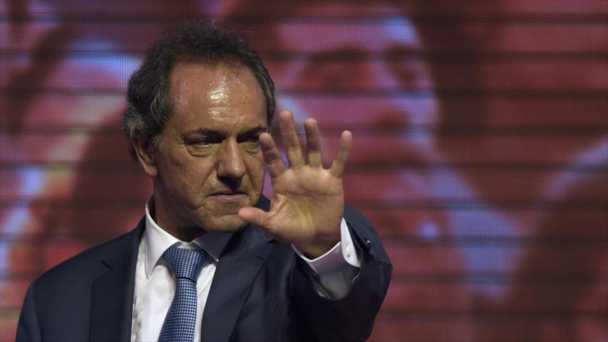 Daniel Scioli, candidato por el Frente para la Victoria de Argentina. 25 de octubre de 2015 