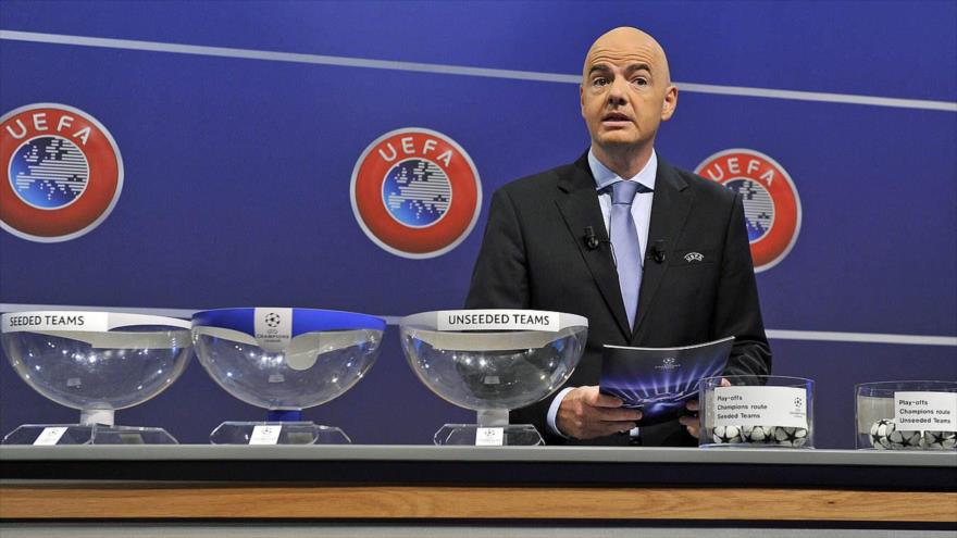 El secretario general de la Unión de Asociaciones de Fútbol Europeas (UEFA), Gianni Infantino.