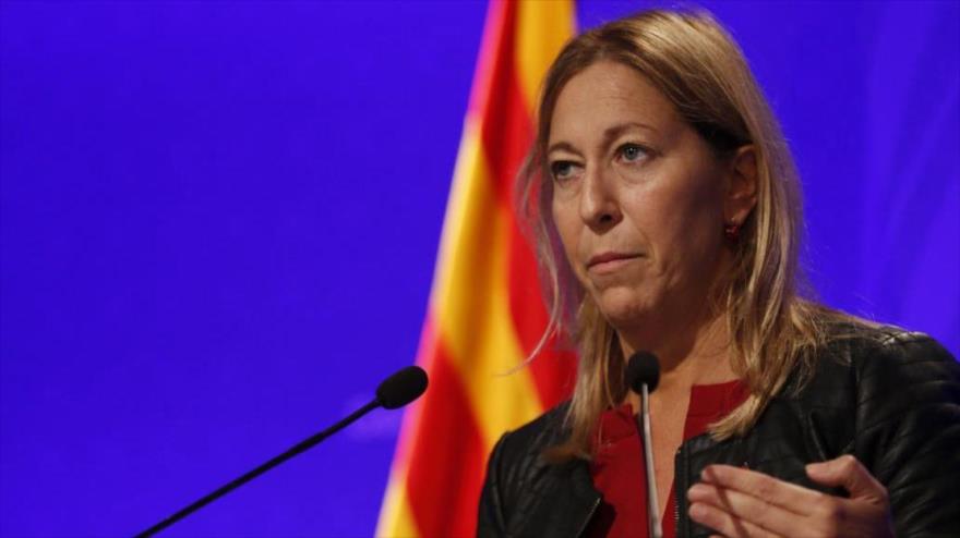 Neus Munté, vicepresidente y portavoz de la Generalidad, gobierno regional de Cataluña, 20 de octubre de 2015.