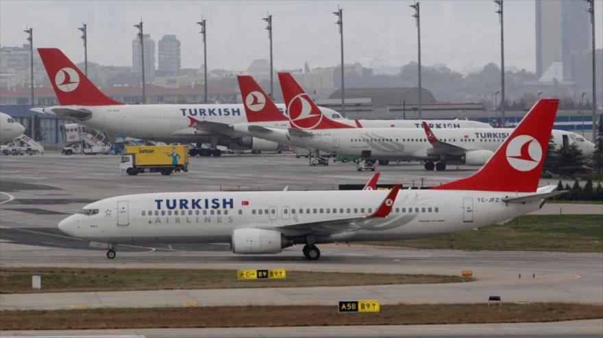 Aviones pertenecientes a compañías aéreas turcas. 