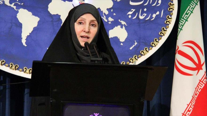 La portavoz de la Cancillería de Irán, Marzie Afjam.