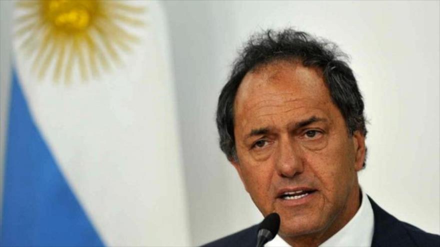 El candidato a la Presidencia de Argentina, Daniel Scioli.