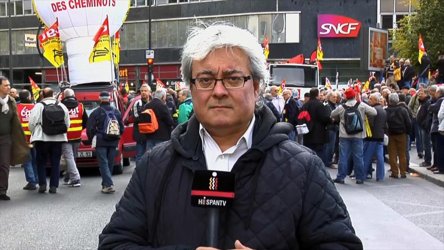 Trabajadores franceses denuncian reforma ferroviaria del Gobierno