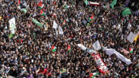 Multitudinario funeral de palestinos asesinados por israelíes