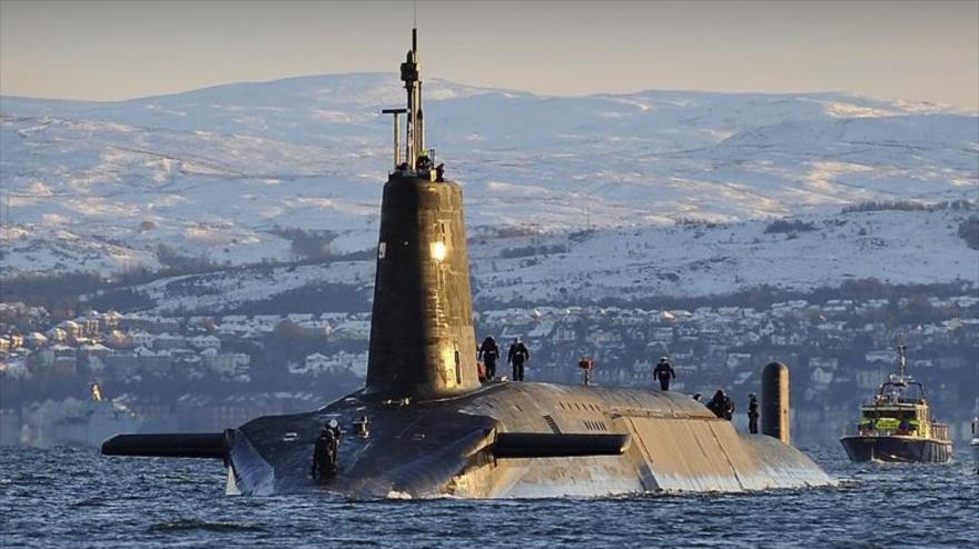 El submarino británico de clase Vanguard.