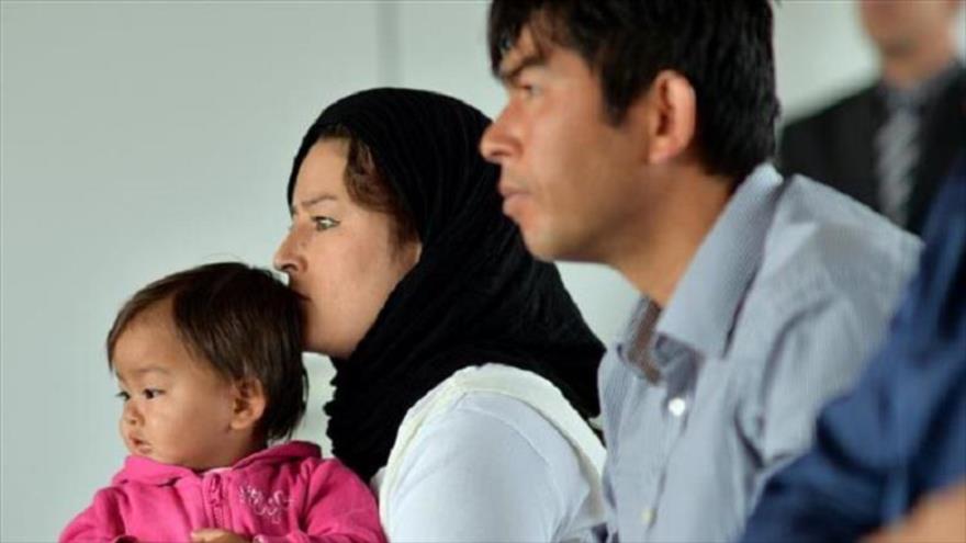 Una familia de refugiados afganos en la ciudad de Naumburg, este de Alemania.