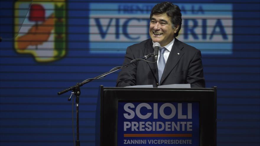 Carlos Zannini, candidato a la vicepresidencia por el gobernante partido Frente para la Victoria (FpV).