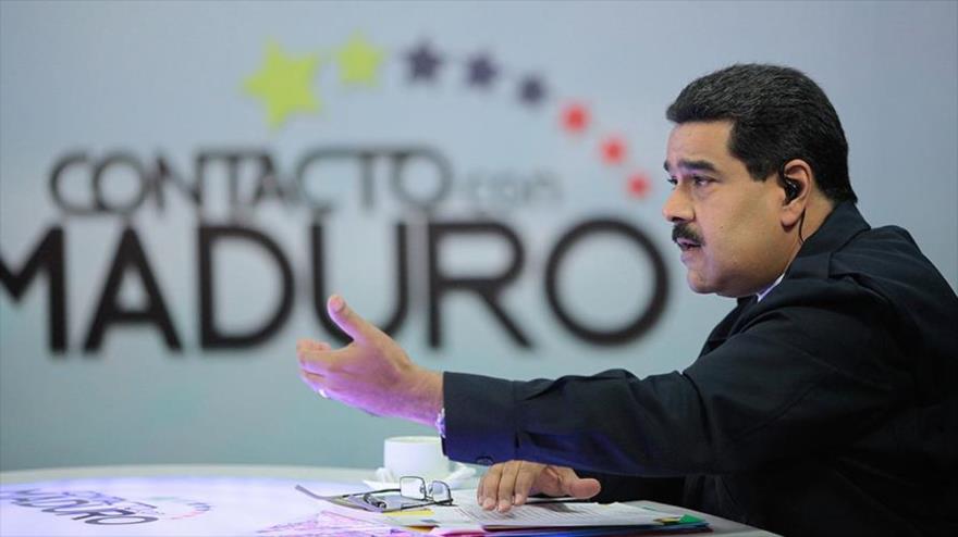 
El presidente de Venezuela, Nicolás Maduro, en su programa televisivo "Contacto con Maduro".