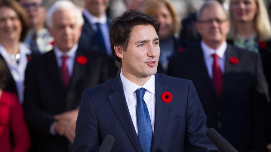 Justin Trudeau, nuevo primer ministro canadiense, en una conferencia de prensa tras asumir el cargo. 4 de noviembre de 2015.