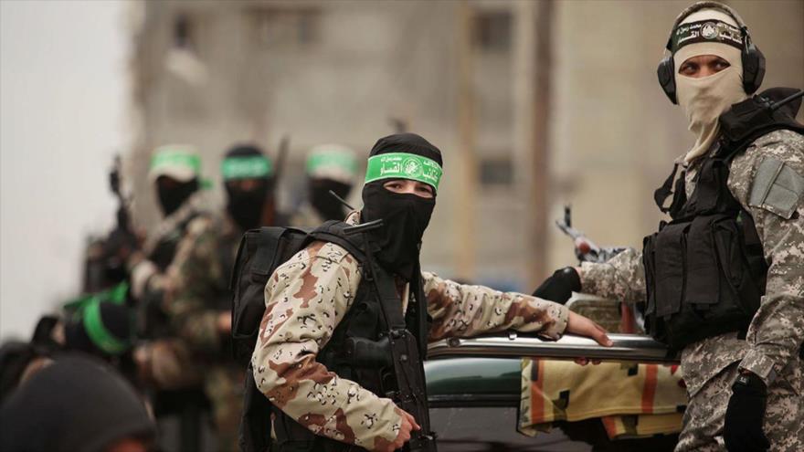Integrantes de las Brigadas Ezzeddin al-Qassam (rama militar de HAMAS).