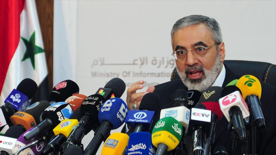 El ministro sirio de Información, Omran al-Zoubi.
