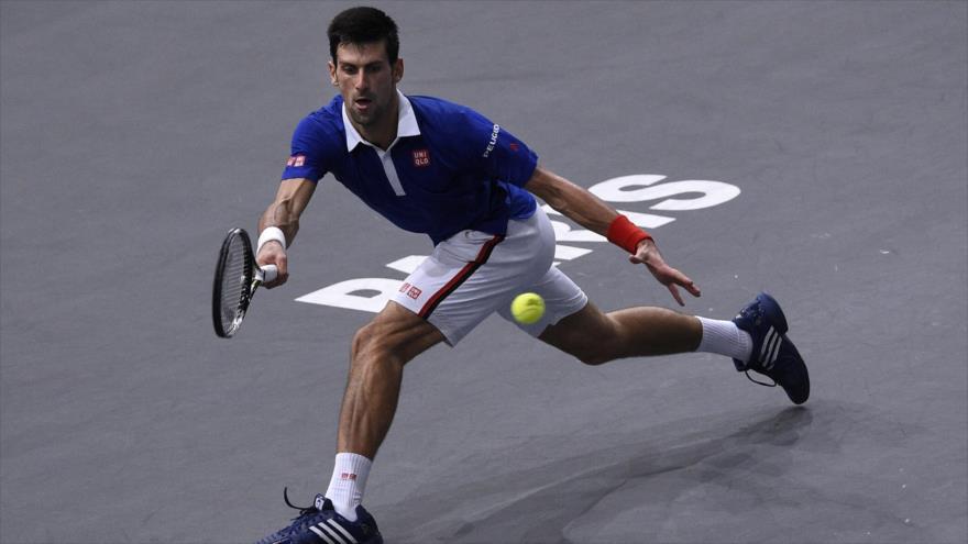 El tenista serbio Novak Djokovic durante el partido.