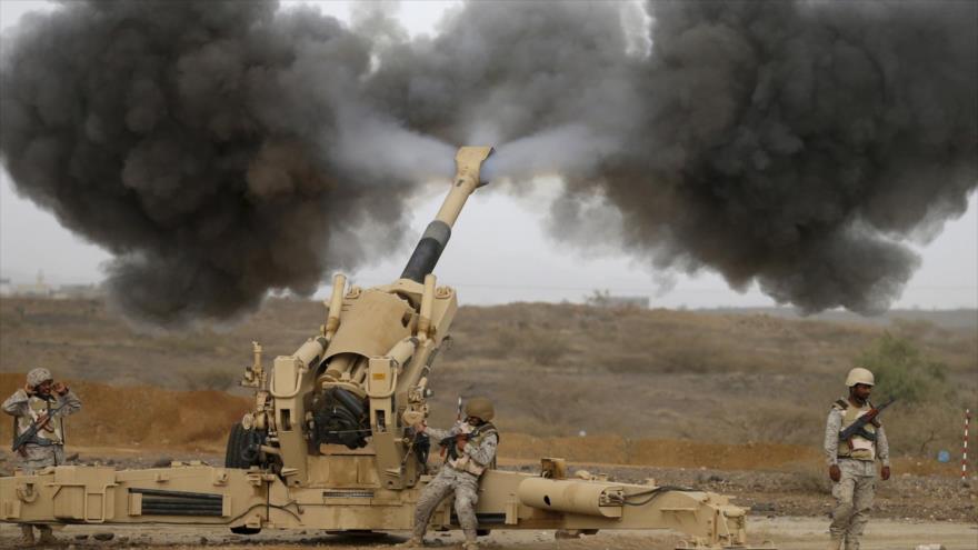 Artillería del régimen saudí dispara contra el territorio yemení desde la frontera entre ambos países.