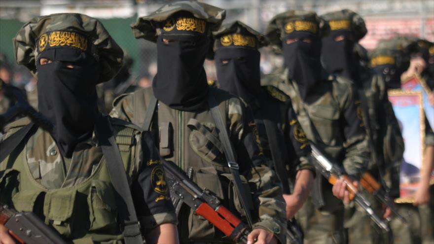 Combatientes de la Yihad Islámica Palestina.