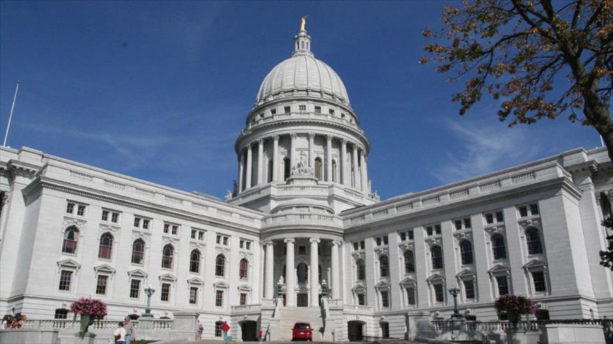 El capitolio del estado de Wisconsin en la ciudad de Madison. 