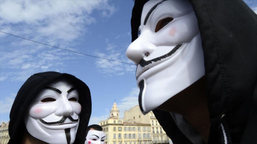 Simpatizantes del colectivo de ciberactivistas Anonymous.